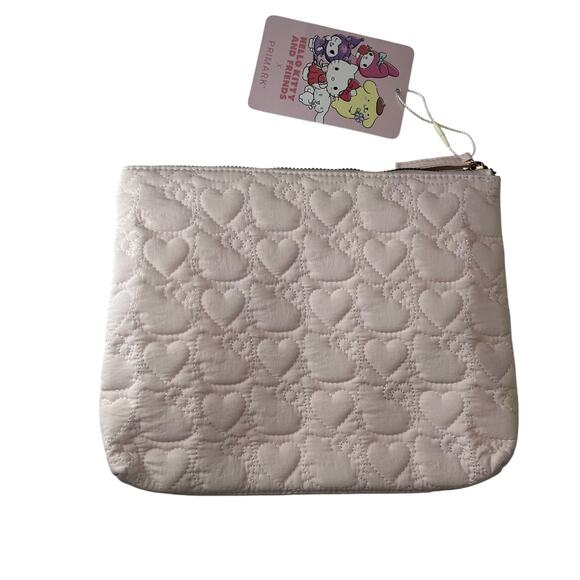 Hello Kitty Primark Cosmetic Bag Quilted Makeup Pouch Toiletry Kidcore Girly NWT - Picture 2 of 3